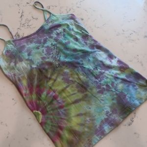 Grateful dead bolt spaghetti strap tank top
